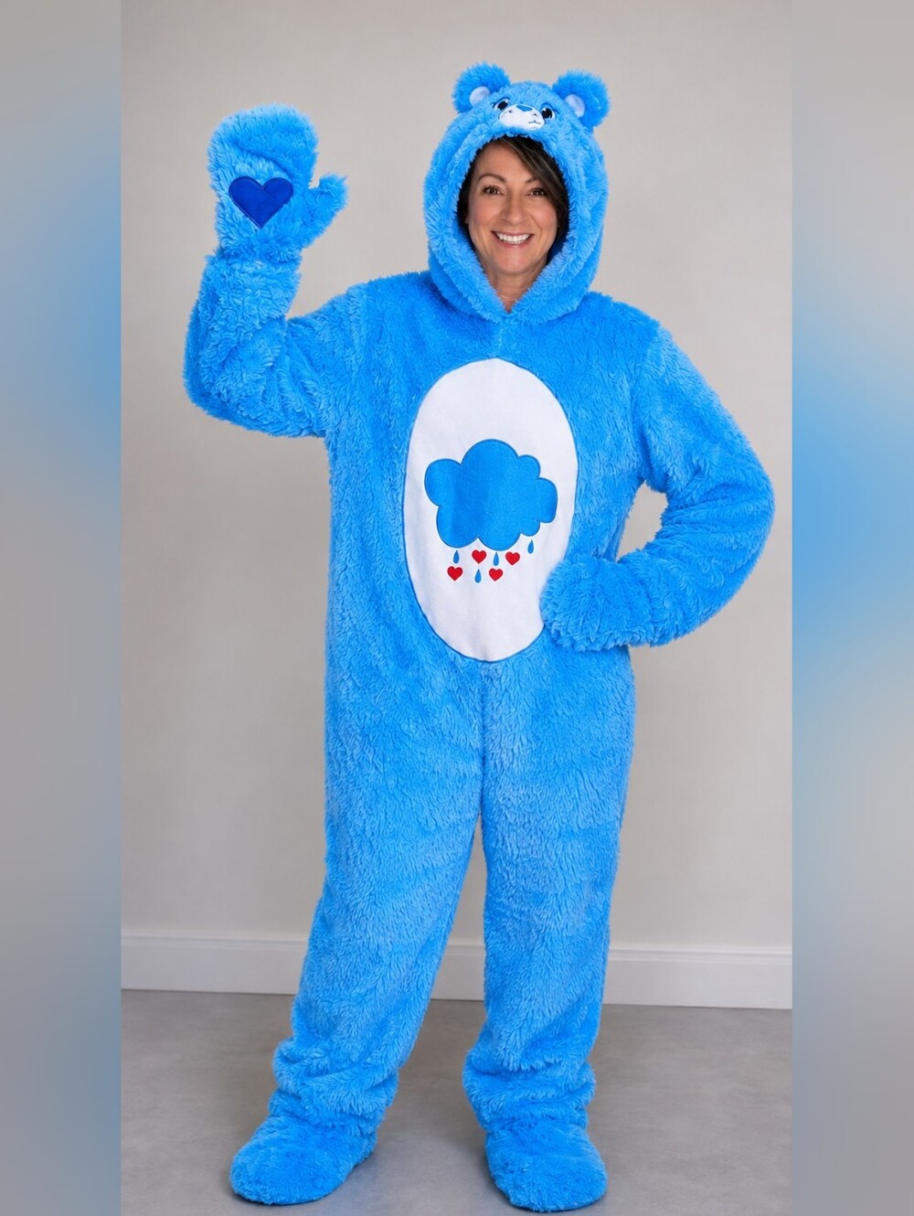 Care Bears Grumpy Bear Furry Costume with Shoe Covers XS